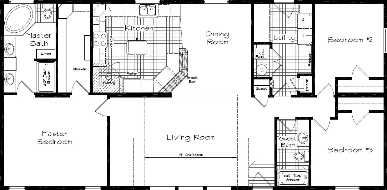 Grand manor 6011 floor plan home features