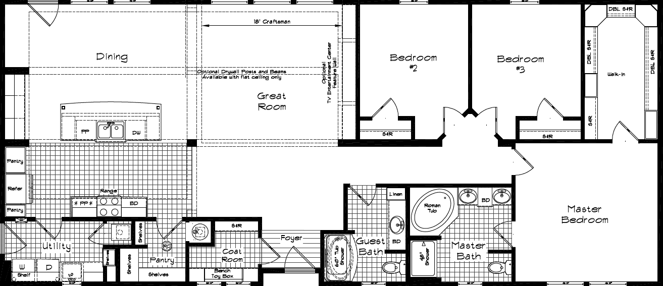 Grand manor 6009 floor plan home features