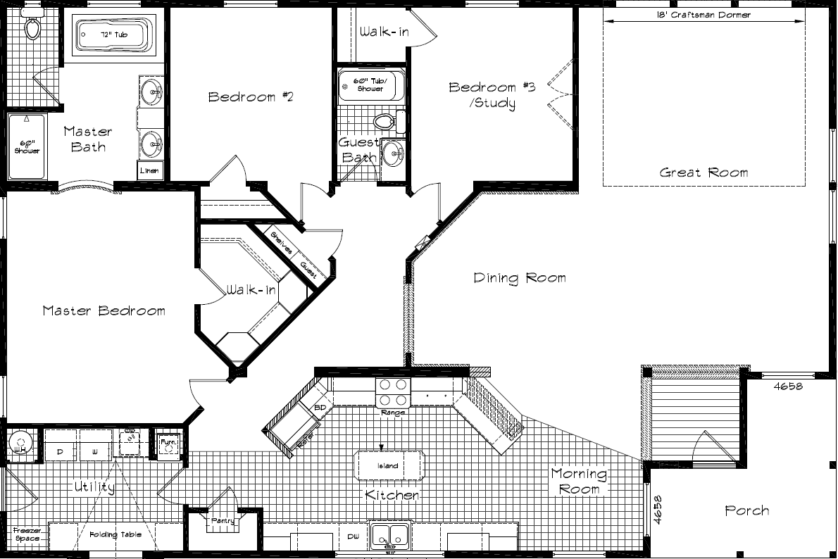 Grand manor 6004 floor plan home features