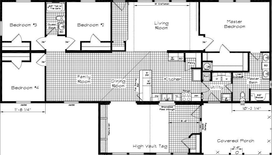 Pinehurst 2505 with tag floor plan home features