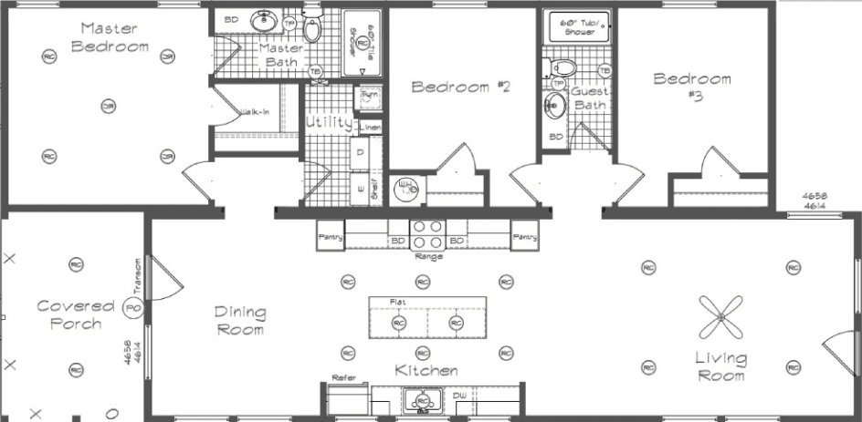 Meadow ranch 4001-1 floor plan home features