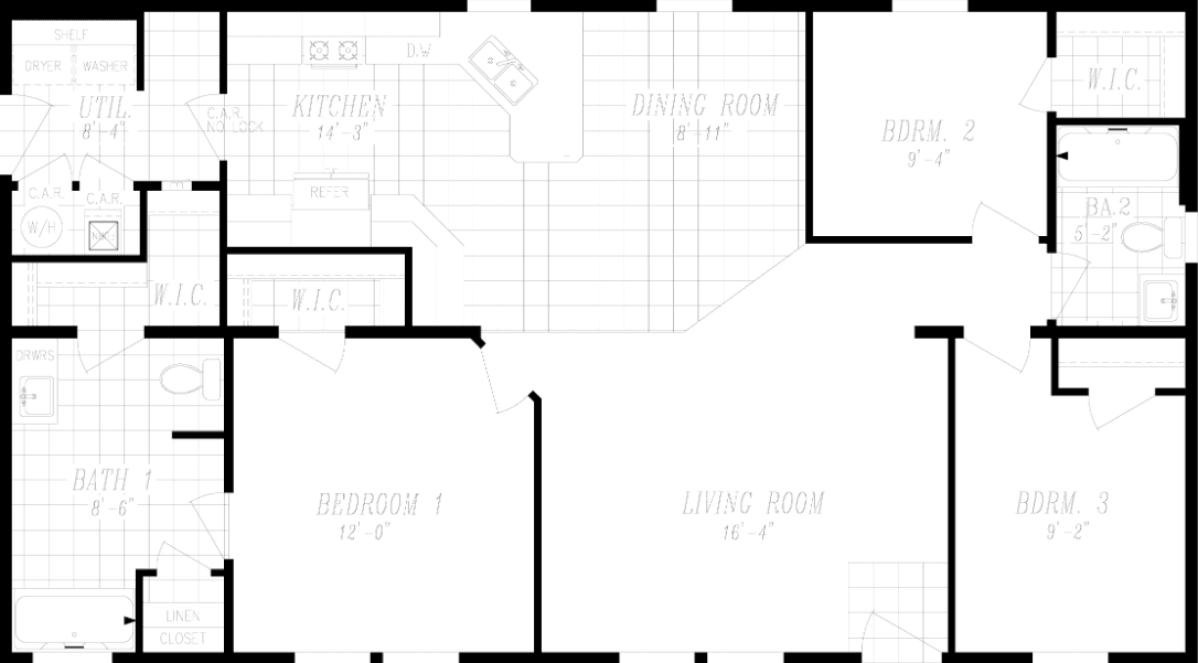 Columbia river multi-section 2019 floor plan home features