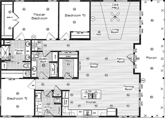 Cedar canyon 2060-1 floor plan home features